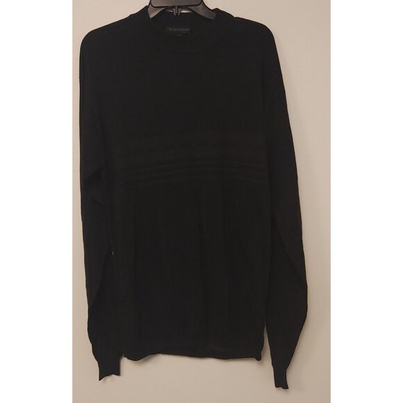 Domani Platinum Shirt Henley Vintage 90s Black Long Sleeve Cotton Rayon Mens XXL - Picture 5 of 13